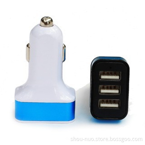 Tablet car adapter 3 in 1 with hub ports usb,for samsung super fast mobile power adapter ,for ipad multi car wall adapter
